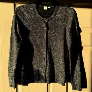 GAP • metallic cardigan sweater • small